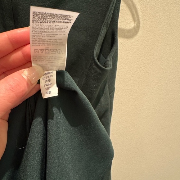 NWT- Banana Republic Dark Green Sleeveless Midi Dress Size 2 - Picture 5 of 7